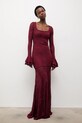 Answear.LAB sukienka 23451-1.fak bordowy WS26
