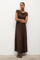 Answear.LAB sukienka 661793.hak brązowy WS26