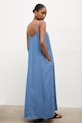 Odzież Answear.LAB sukienka jeansowa 320383.hak niebieski