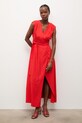 Odzież Answear.LAB sukienka letnia z wiskozy WS26-SUD110 czerwony