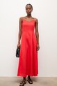 Answear.LAB sukienka letnia z lnem WS26-SUD111 czerwony WS26