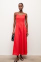 Answear.LAB sukienka letnia z lnem WS26-SUD111 czerwony WS26