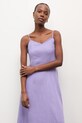 Answear.LAB sukienka letnia z lnem fioletowy WS26-SUD111