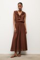 Answear.LAB sukienka letnia z lyocellem WS26-SUD125 brązowy WS26