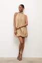 Answear.LAB sukienka bombka z lyocellem WS26-SUD126 beżowy WS26