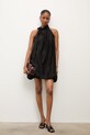Answear.LAB sukienka bombka z lyocellem WS26-SUD126 czarny WS26