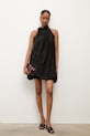 Answear.LAB sukienka bombka z lyocellem WS26-SUD126 czarny WS26