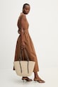 Answear.LAB sukienka bawełniana WS26-SUD151 brązowy WS26