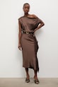 Answear.LAB sukienka EL3659 brązowy WS26