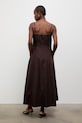 Ρούχα Answear.LAB φόρεμα βαμβακερό EL3600 καφέ