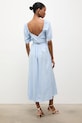 Odzież Answear.LAB sukienka z dodatkiem lnu 8868.k.b.flk niebieski