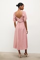 Odzież Answear.LAB sukienka z dodatkiem lnu 8868.p.k.flk różowy
