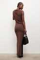 Odzież Answear.LAB sukienka z wiskozą EL3652 brązowy