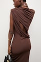 Answear.LAB sukienka z wiskozą EL3652 brązowy