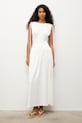 Answear.LAB sukienka z wiskozą biały WS26-SUD176
