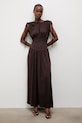 Answear.LAB šaty s viskózou 111691.tok hnedá WS26