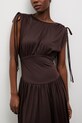 Answear.LAB šaty s viskózou hnedá 111691.tok