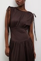Answear.LAB šaty s viskózou hnedá 111691.tok