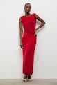 Answear.LAB sukienka drapowana czerwony 58444.tok