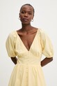 Answear.LAB sukienka letnia bawełniana żółty PS9395S.fak