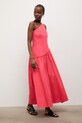 Answear.LAB rozšířené šaty bavlněné PS9553.fak červená WS26