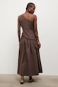 Answear.LAB sukienka rozkloszowana bawełniana PS9553.fak brązowy WS26