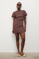 Answear.LAB sukienka bawełniana z elastanem 95115.iak brązowy WS26