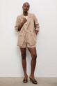 Answear.LAB szorty damskie z dodatkiem lnu WS26-SZD005 beżowy WS26