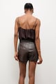 Odzież Answear.LAB szorty damskie skórzane EIRA WS26-SZD011 brązowy