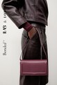 Bonded by Answear.LAB & LOBOS torebka skórzana skóra licowa bordowy CAPRI