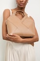 Kožená kabelka Answear.LAB usňová koža béžová QL.2.cjk
