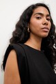 Answear.LAB T-shirt damski z wiskozy czarny WS26-TSD014