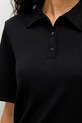 Answear.LAB polo damskie z wiskozą WS26-TSD015 czarny