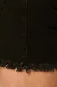 čierna Answear - Rifľové krátke nohavice