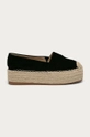 Answear Lab - Espadrile Wellspring imitatie de piele intoarsa negru HB56.DA