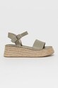 Answear Lab Sandały 5-8 cm zielony C1333.2.DA