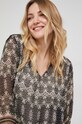 Answear Lab - Bluza de matase negru 09030D.1KR