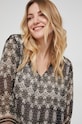 Answear Lab - Bluza de matase negru 09030D.1KR