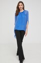 Answear Lab bluzka jedwabna SILK 6100.DB niebieski WW22