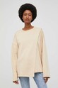 Bavlnená mikina Answear.LAB RAV.2.DB béžová WW22