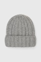 Answear Lab Czapka z wełną melanż szary LX48.AJ