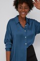 Answear Lab cămașă din amestec de mătase G50026.1.1KR albastru