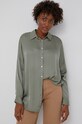 Answear Lab Koszula z domieszką jedwabiu zielony G50026.1.2KR