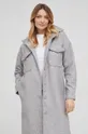 sivá Answear Lab - Vlnený kabát