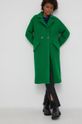 Vlněný kabát Answear Lab zelená