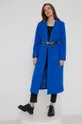 modrá Vlnený kabát Answear Lab Dámsky
