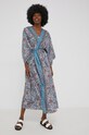 Answear Lab kimono jedwabne niebieski 20.340.3W