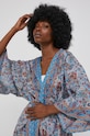 Answear Lab kimono jedwabne 20.340.3W niebieski