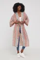 Kimono sa svilom Answear Lab X limitowana kolekcja festiwalowa BE BRAVE roza