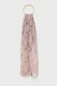 różowy Answear Lab szal bawełniany Damski